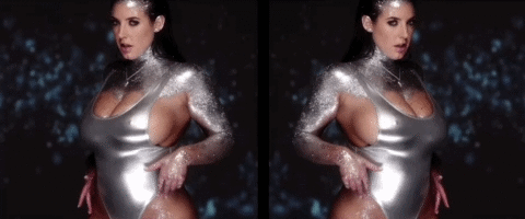 Angela in silver outfit picture 1 of 1