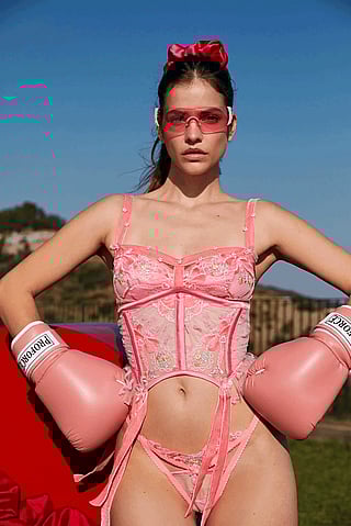 Barbra Palvin - see through panties'